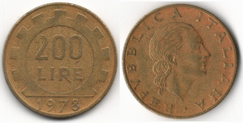 Italia 200 lire 1978 - italia, lire,