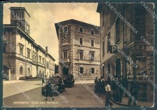 Grosseto Città Casa del Popolo PIEGHINE FG cartolina JK4454