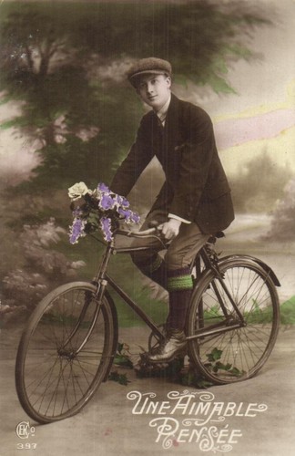Uomo con bicicletta - con,