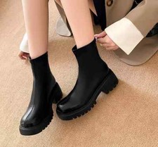 Stivali Scarpe Anfibi Nero