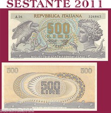 ITALY ITALIA, 500 LIRE ARETUSA