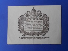 Santino Segno di Comunione Pasquale 1870 Basilica Lateranense Risorgimento