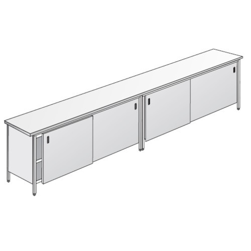 Tavolo 250x80x85 acciaio inox
