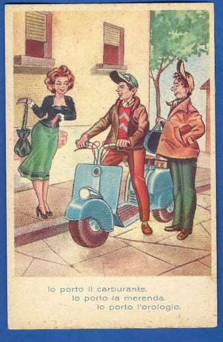 Fumetto vespa scooter moto - fumetto,