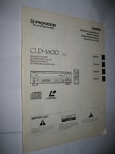 LASERDISC   Pioneer  CLD -1600  istruzioni  per l'uso
