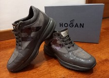 Hogan Donna n° 38 Interactive H Micropaillettes Cascata Grigio come nuove