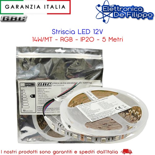 Striscia led 12v 14w - led, 14w/mt