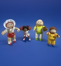 Lotto Figurine Vintage Cabbage Patch Bambini CPK 1984 PVC (4) Giocattoli Anni 80 Usate