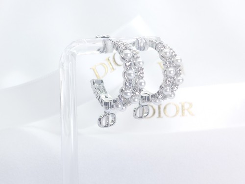 Dior crystal hoop earrings - dior,