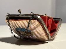 Antico Porta Monete Con Pannelli In Madreperla. Ottimo Oggetto D’epoca