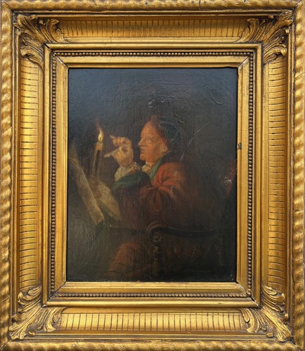 Dipinto olio antik - olio, con