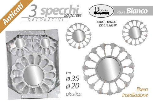 Set specchi parete - set, 3