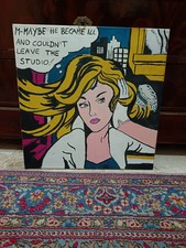 QUADRO POP ART Roy Lichtenstein M-Maybe donna fumetto 50 X 50