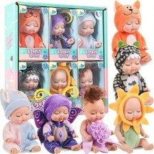 Hanaive 6 Pcs Mini Baby Dolls