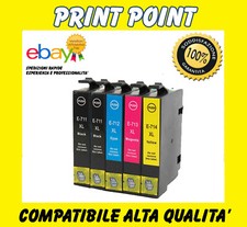 5 Cartucce Compatibili Per Epson Stylus DX4000 DX4400 DX6000 DX7400 SX100 SX110