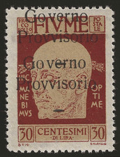 1920 Fiume - D'Annunzio 30 c