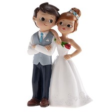 Dekora - Decorazioni Matrimonio | Statuina Sposi per Torta Nuziale - Coppia con 