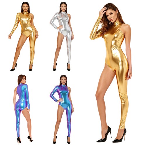 Body donna lucido metallizzato