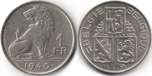 Belgio franc 1940 - 1,