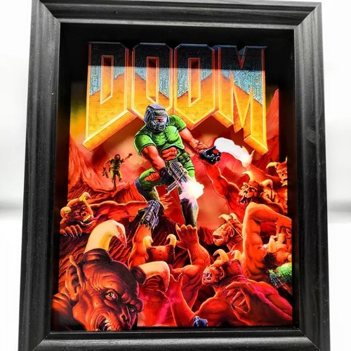 Doom shadowbox - doom, 3d