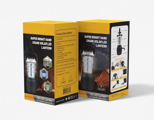 Super bright hand crank - hand, solar