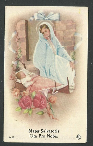 Santino antico madonna - santino,