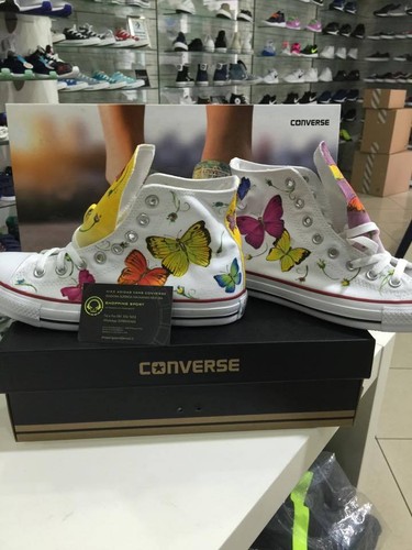 Converse bianche alte paint - alte,