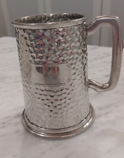 Boccale da birra vintage in peltro originale made in England Sheffield Rose