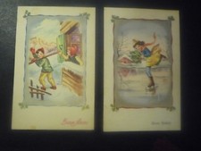 2 MERRY CHRISTMAS POSTCARDS -