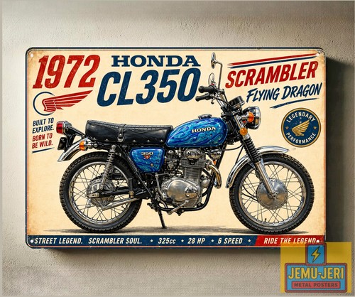 Insegna metallo poster moto