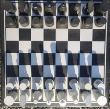 QUADRO SCACCHIERA Scacchi alluminio anodizzato IDEA REGALO opera d'arte unica