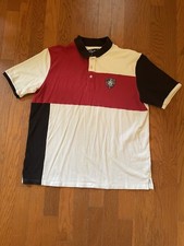 Eight 732 men 4XL shirt Hip Hop Streetwear white black and red color block 