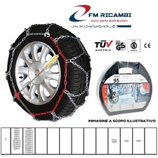 CATENE NEVE 9mm 145/70R12 145/80R12 145/65R13 155/60R13 155/65R13 165/55R13