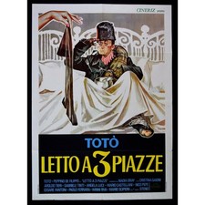 MANIFESTO 2F TOTO' LETTO A TRE PIAZZE STENO DE FILIPPO GRAY SYMEONI RUSSIA A93