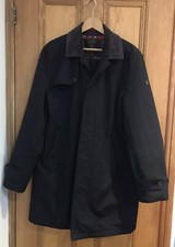 Merc London Navy 3/4 Mac Giacca Cappotto Coperchio XL