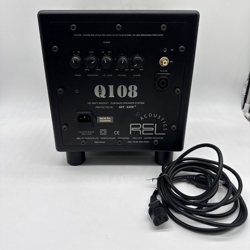Rel acoustics 108 subwoofer - acoustics, q