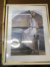 G fotolito innocenzo melani quadro signora con ombrello Bolaffi 1976