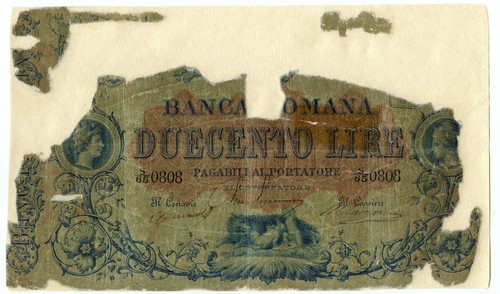 200 lire banca romana regno - lire,