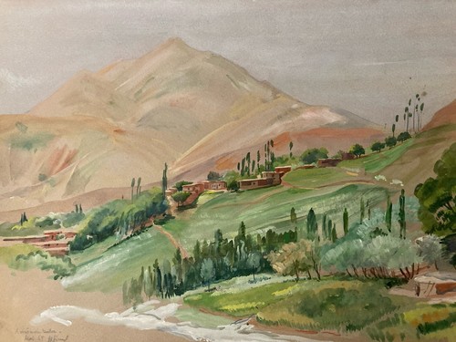 Rara bella pittura guazzo 1944 - pittura,