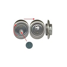 Defender magnetico mag monolito cr. satinato per cilindro europeo h 25 - mm.88x6