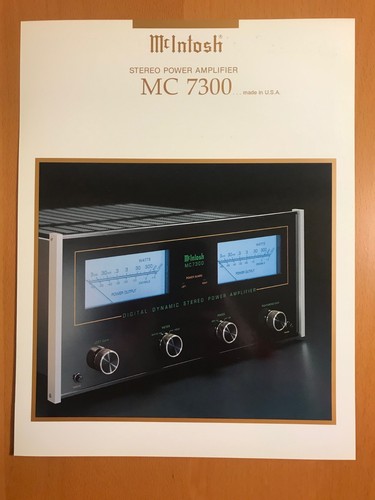 Mcintosh 7300 brochure - brochure, di