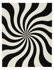 Tappeto moderno bianco e nero