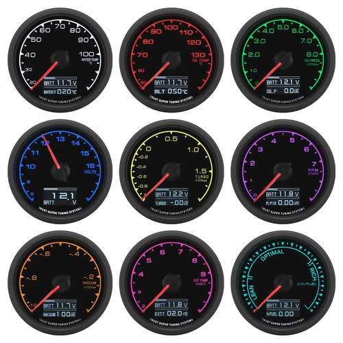 62mm boost gauge acqua olio - 62mm,