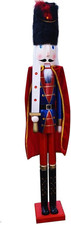 Soldato Schiaccianoci Di Natale in Legno Gigante Altezza 106 Cm Abiti Dipinti Ba