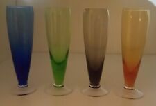 Set di 4 Flute IVV Vintage da liquore in Vetro Soffiato Colorato 