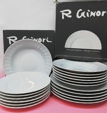 RICHARD GINORI ANCONA 18 PIATTI CIOTOLA PORCELLANA BIANCA 