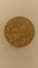 Moneta 50 centesimi Rara 2001 Spagna