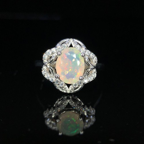 Anello opale argento - , sterling