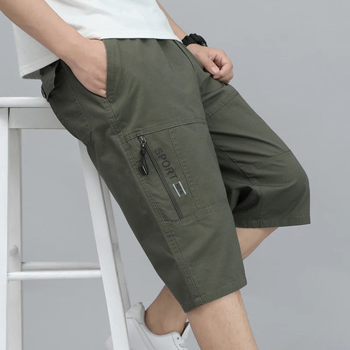 Pantaloncini cargo uomo cotone