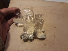 PORTACANDELE IN TEMA NATALIZIO IN CRISTALLO EXTRACHIARO PIUTTOSTO PESANTE DIM.12